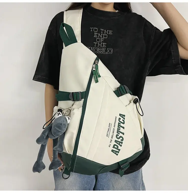 Women's Large Capacity Crossbody Bag White Red 2026 — feature 37