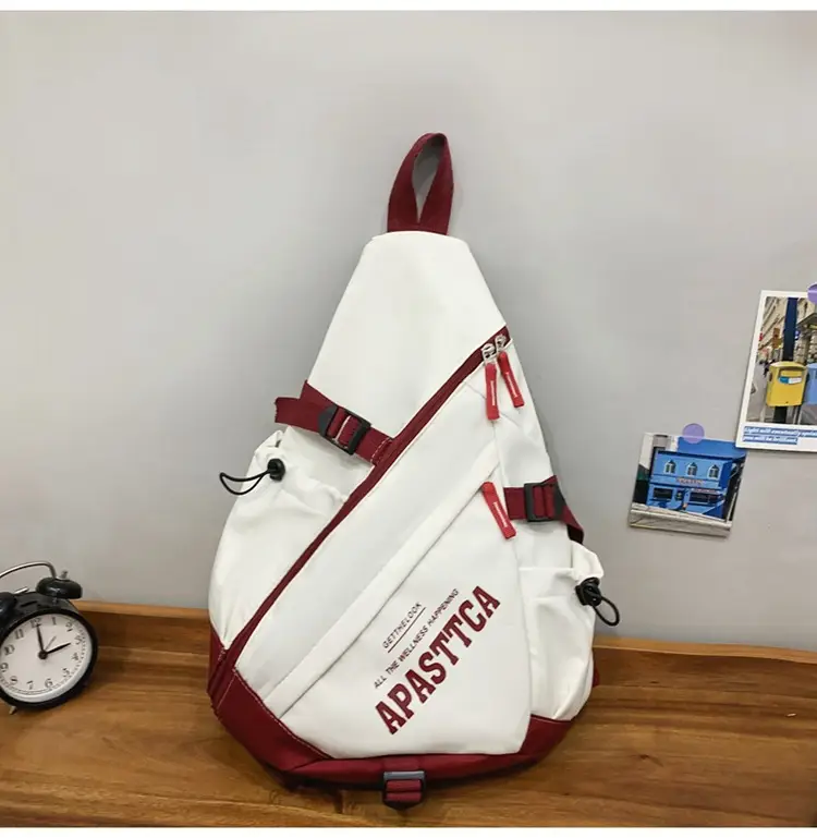 Women's Large Capacity Crossbody Bag White Red 2026 — feature 44