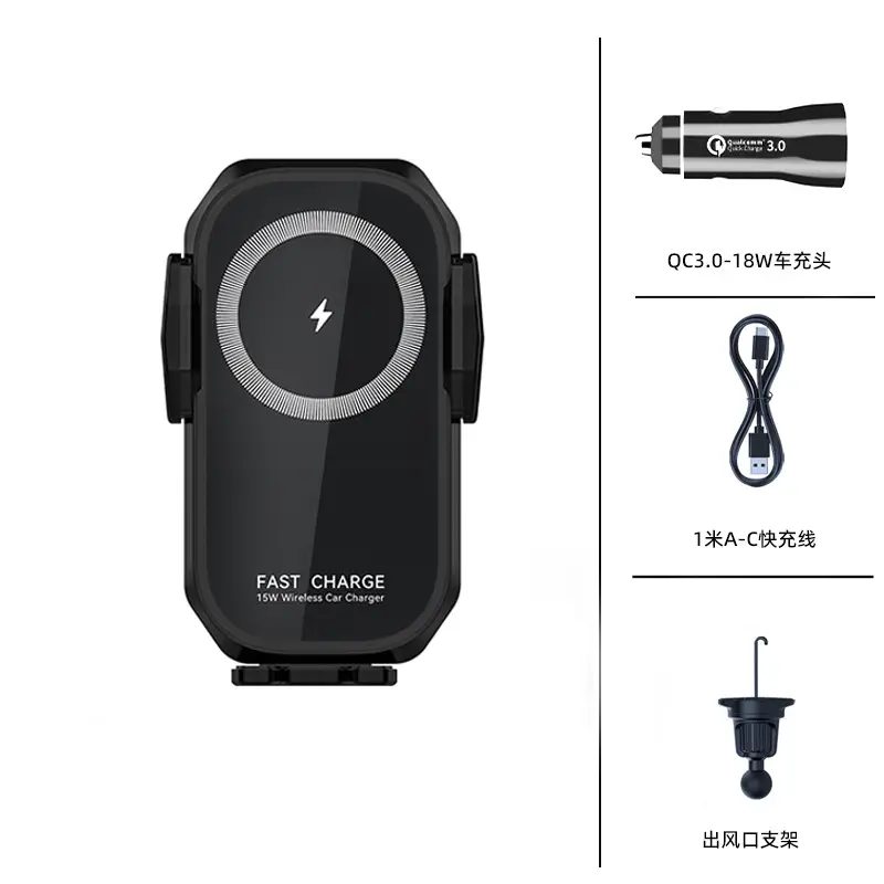 15W Wireless Car Phone Holder with Aromatherapy & Touch Control