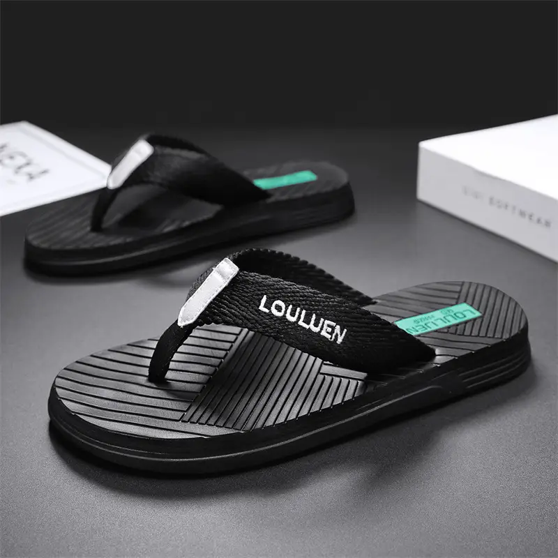 Factory Direct 2024 New Summer Slippers Men's Outer Wear Non-slip Beach Flip-flops Flip-flops Flip-flops Household Slippers - Image 2