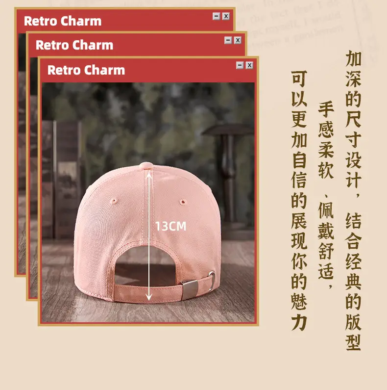 Pink Bow Embroidered Baseball Cap for Women — feature 15