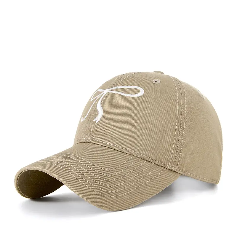 Pink Bow Embroidered Baseball Cap for Women