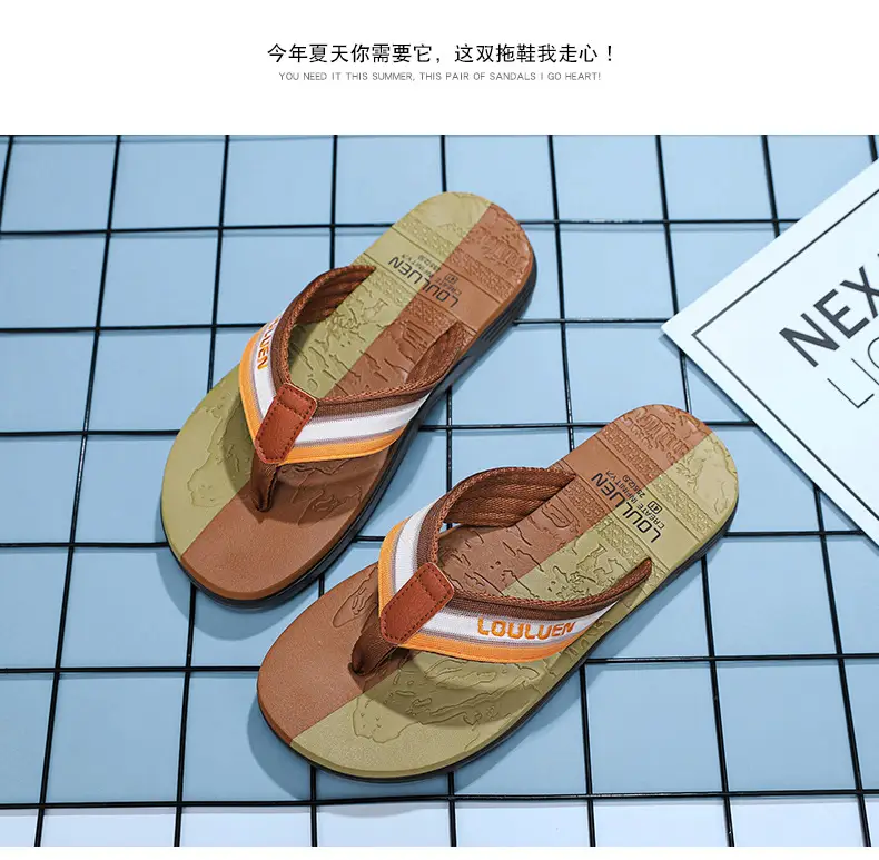 2024 Summer Cross-border New Soft-soled Flip-flops Men's Fashionable Outer Wear Men's Flip-flops Casual Beach Shoes for Men — feature 11