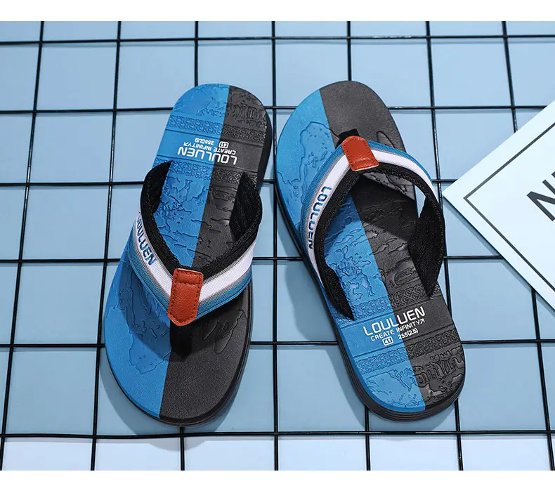 2024 Summer Cross-border New Soft-soled Flip-flops Men's Fashionable Outer Wear Men's Flip-flops Casual Beach Shoes for Men — feature 14
