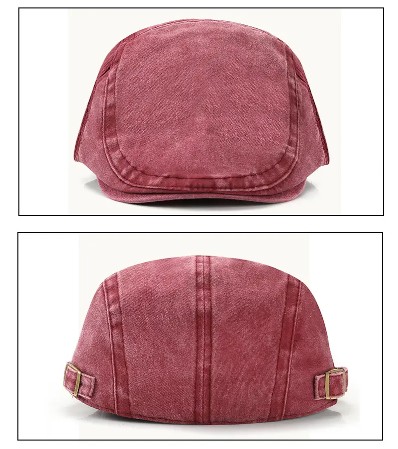 Men's Washed Denim Retro Antique Cap Forward — feature 9