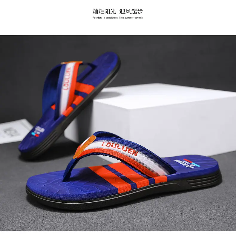 Factory direct 2024 summer new slippers men wear non-slip beach flip-flops flip-flops household slippers — feature 10