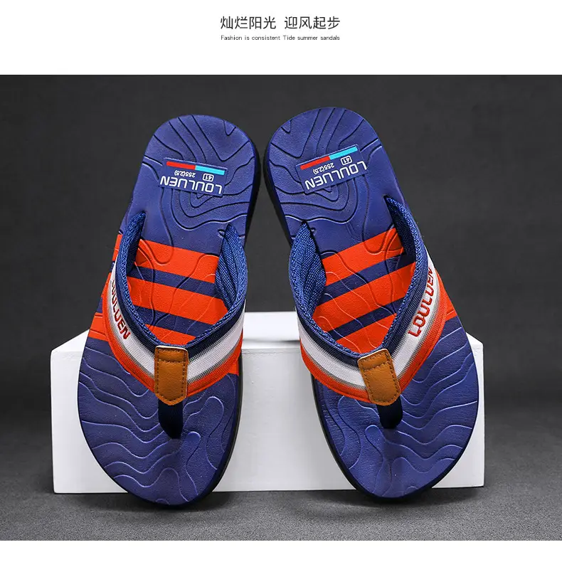 Factory direct 2024 summer new slippers men wear non-slip beach flip-flops flip-flops household slippers — feature 11
