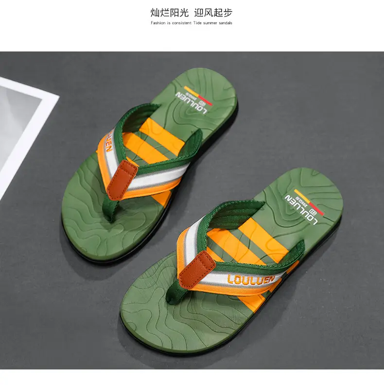 Factory direct 2024 summer new slippers men wear non-slip beach flip-flops flip-flops household slippers — feature 13