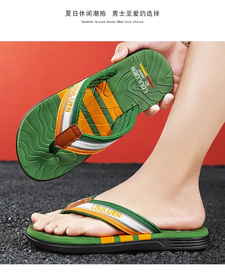 Factory direct 2024 summer new slippers men wear non-slip beach flip-flops flip-flops household slippers — feature 18
