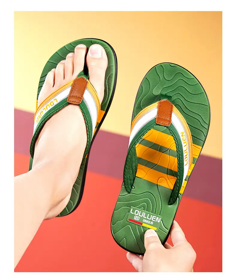 Factory direct 2024 summer new slippers men wear non-slip beach flip-flops flip-flops household slippers — feature 19