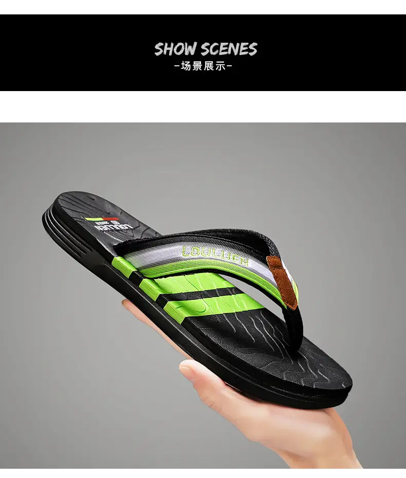 Factory direct 2024 summer new slippers men wear non-slip beach flip-flops flip-flops household slippers — feature 8