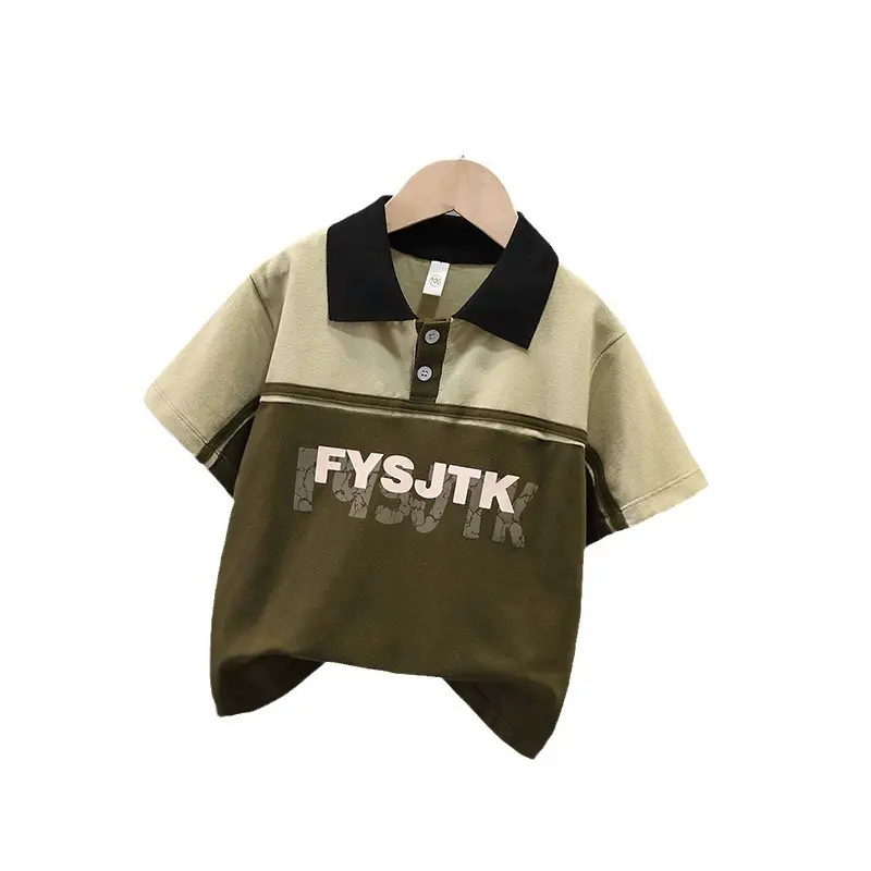 Boys Polo Shirt White Black Summer 2024 - Image 5