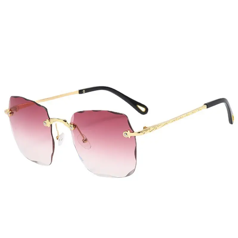Women UV Protection Sunglasses with Crystal Cut Edges - Image 10