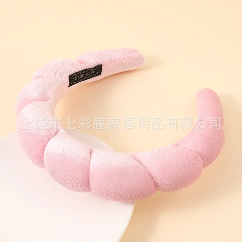 Pink Velvet Twist Headband for Women - Image 3