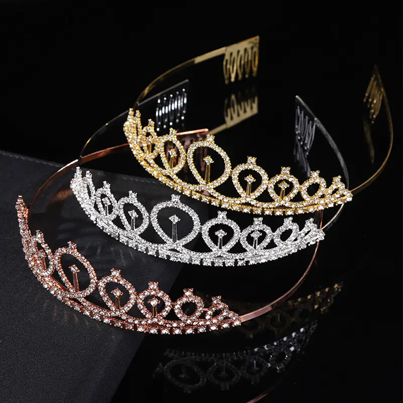 European & American Rhinestone Cross-Crown Hairband - Image 12