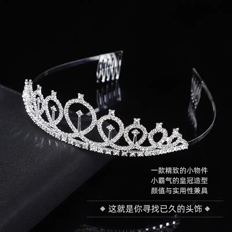 European & American Rhinestone Cross-Crown Hairband - Image 14
