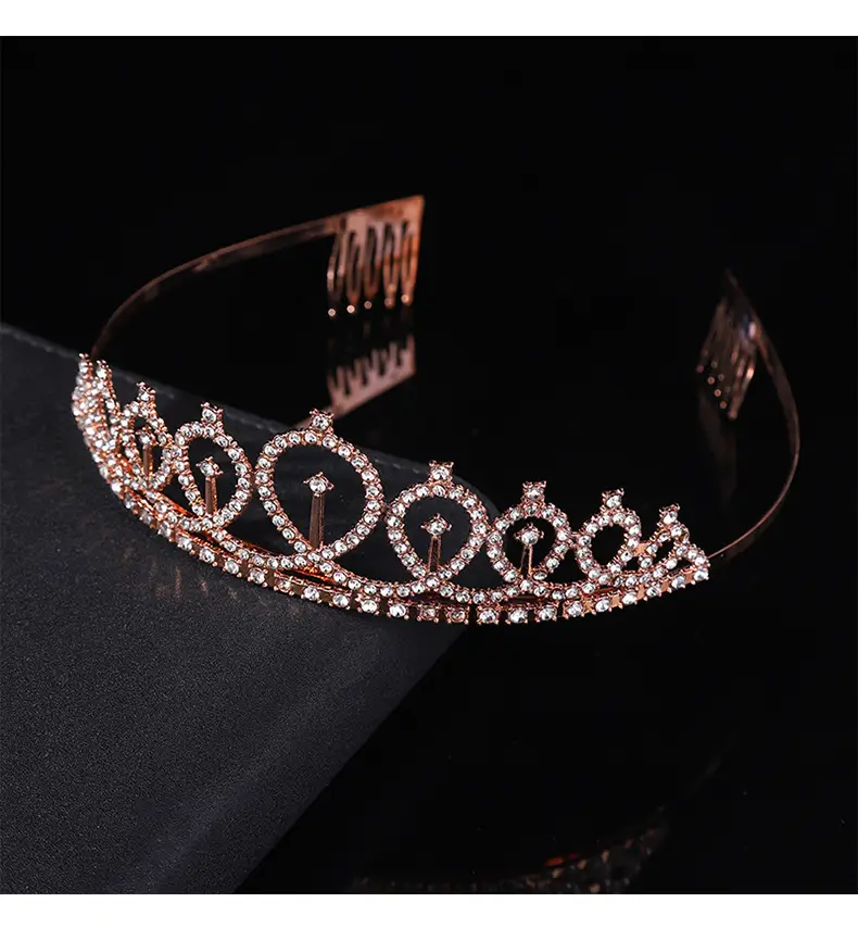 European & American Rhinestone Cross-Crown Hairband — feature 11