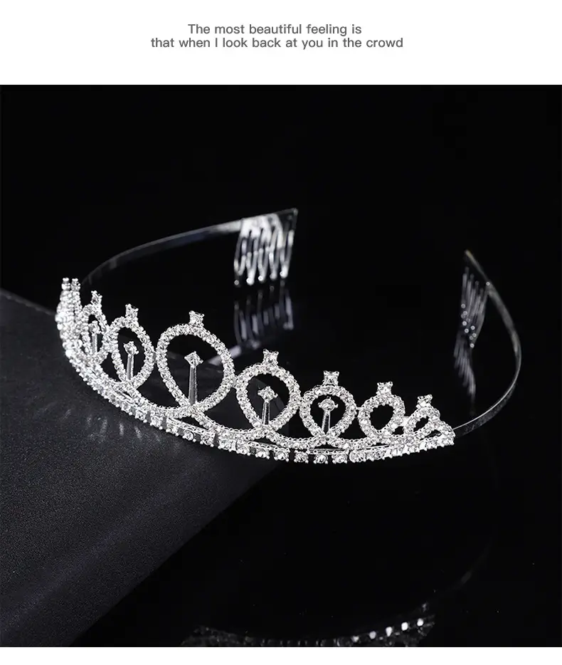 European & American Rhinestone Cross-Crown Hairband — feature 12