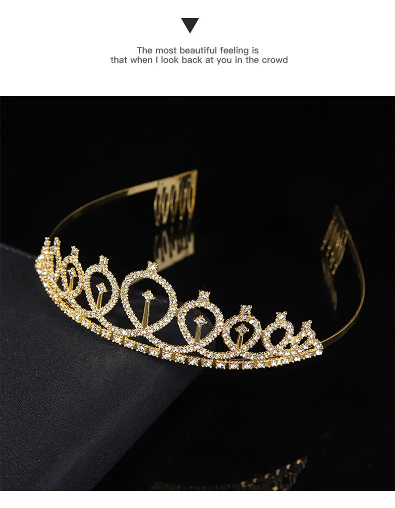 European & American Rhinestone Cross-Crown Hairband — feature 14