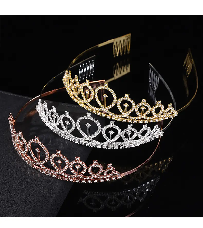 European & American Rhinestone Cross-Crown Hairband — feature 5