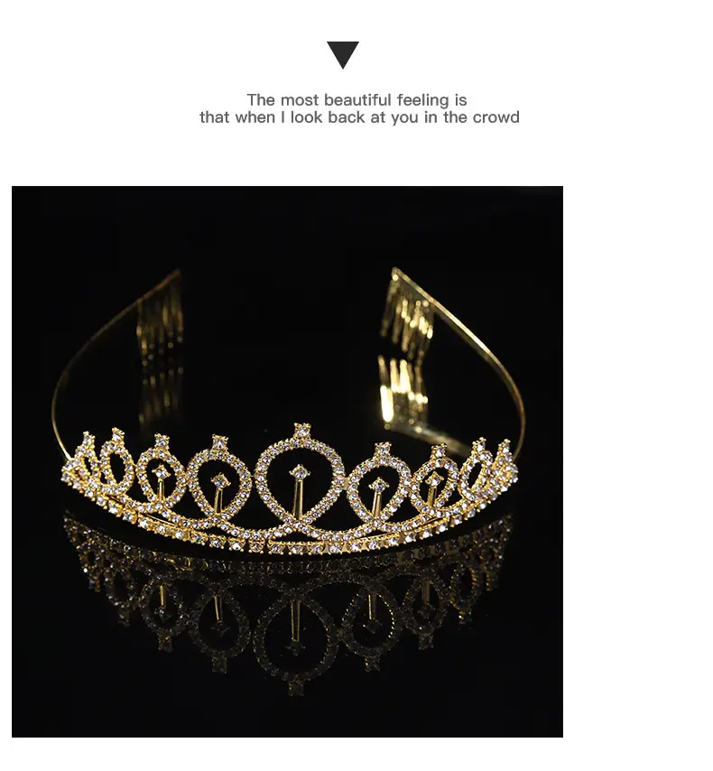 European & American Rhinestone Cross-Crown Hairband — feature 9