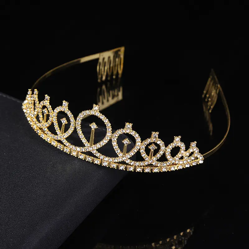 European & American Rhinestone Cross-Crown Hairband - Image 2