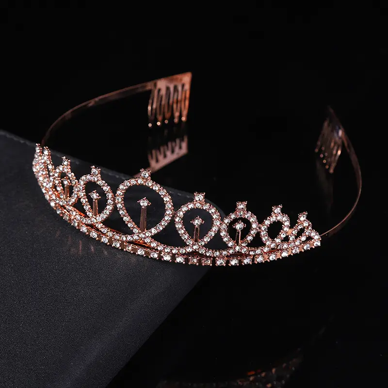 European & American Rhinestone Cross-Crown Hairband - Image 3