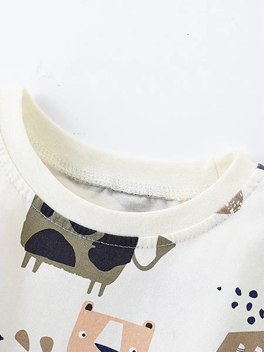 Boys Cartoon Print Cotton Shorts Set Summer 2024