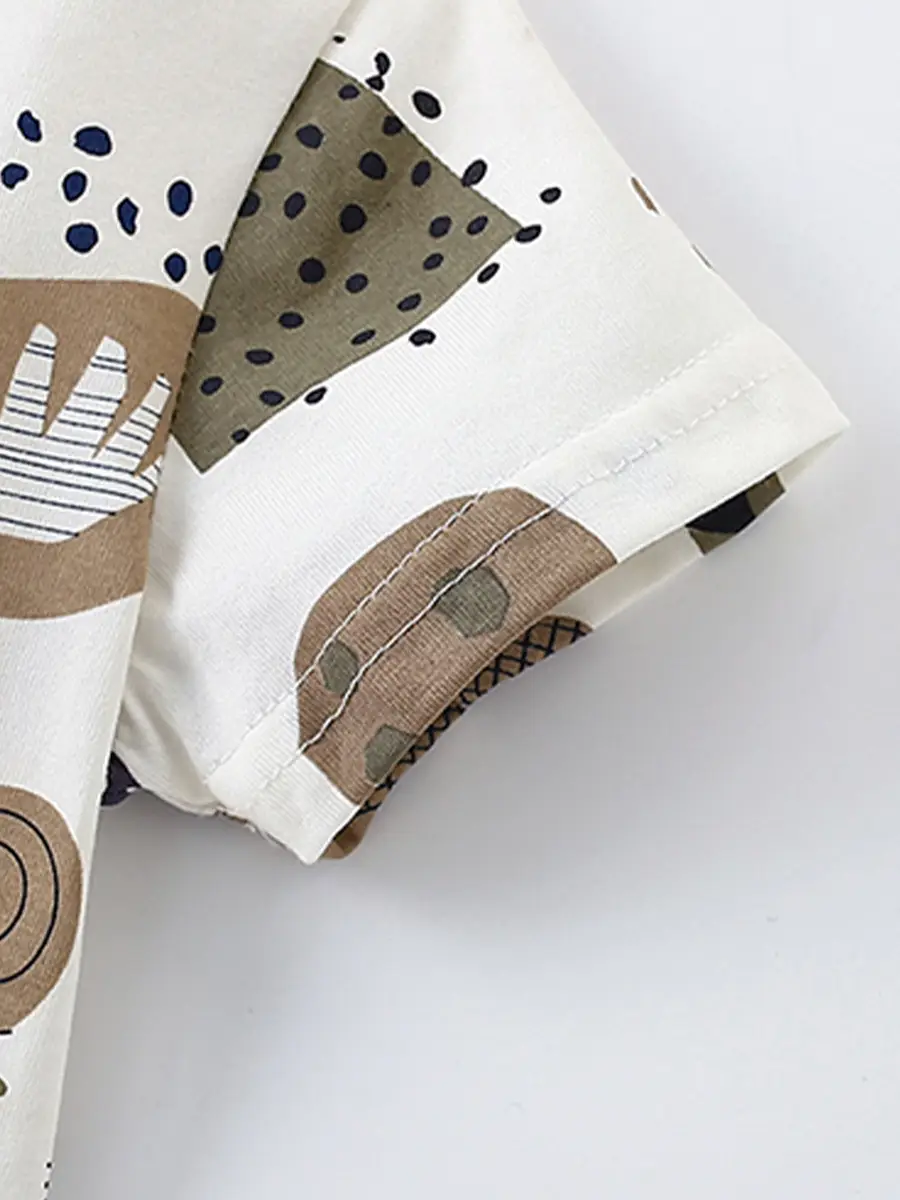 Boys Cartoon Print Cotton Shorts Set Summer 2024