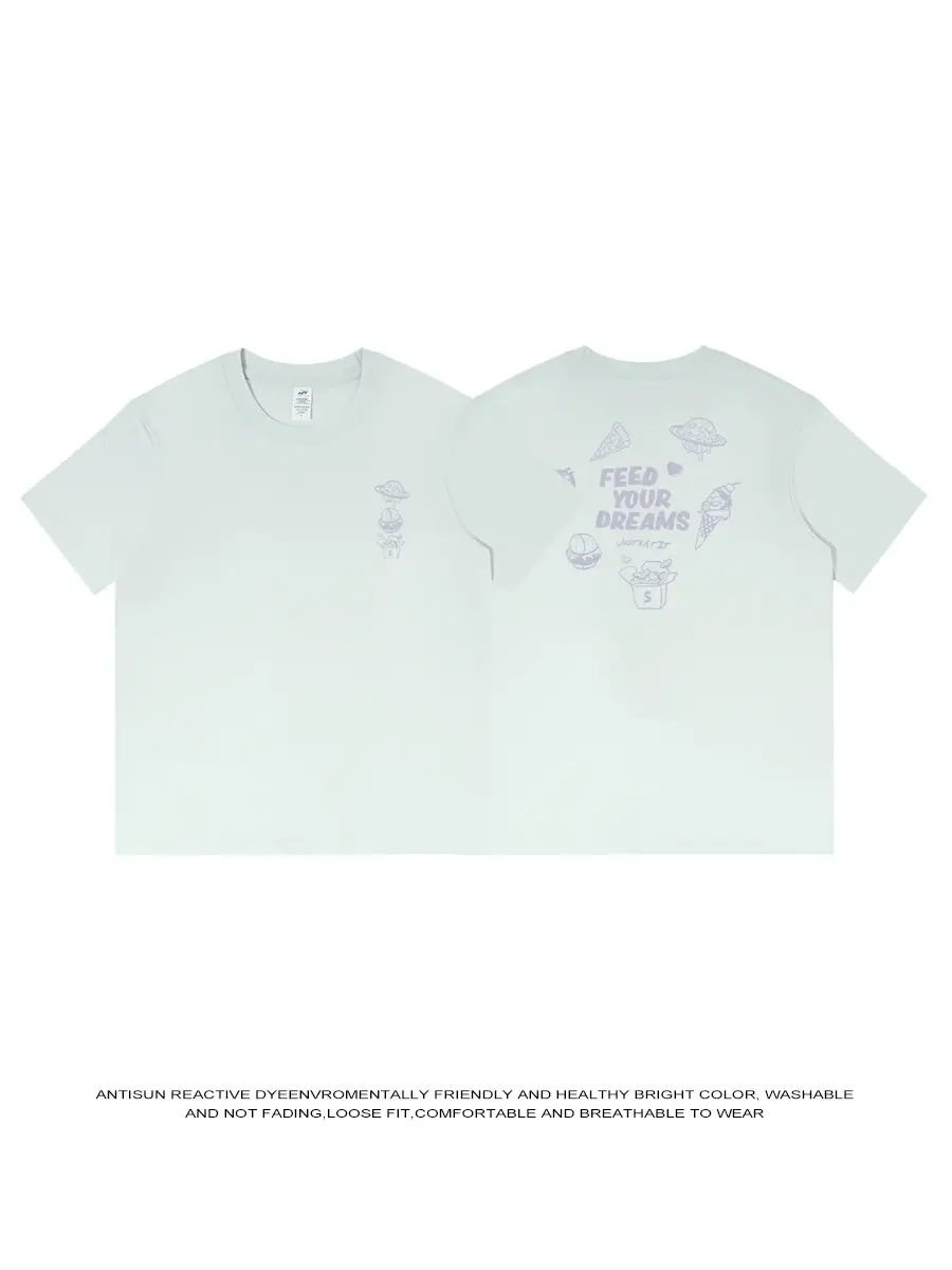 Men Pure Cotton Japanese Style Light Blue T-Shirt - Image 16
