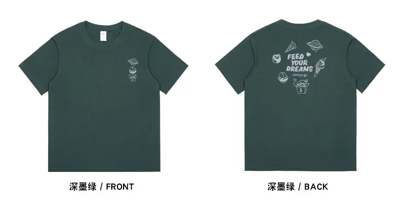 Men Pure Cotton Japanese Style Light Blue T-Shirt — feature 17