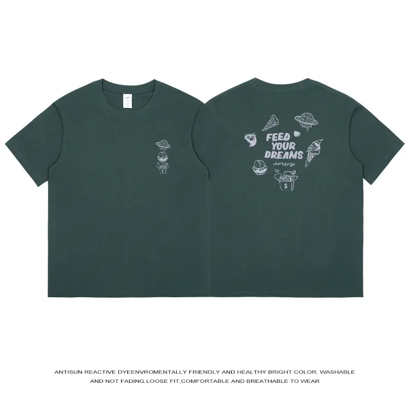 Men Pure Cotton Japanese Style Light Blue T-Shirt - Image 8
