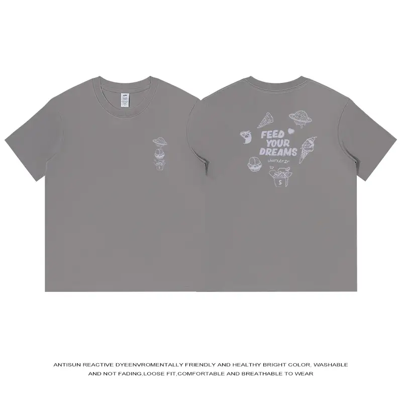 Men Pure Cotton Japanese Style Light Blue T-Shirt - Image 9