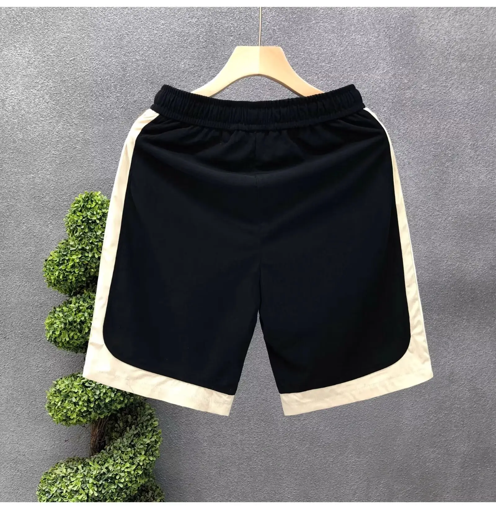 Men's American Shorts Beige Brown Drawstring Casual Shorts — feature 11