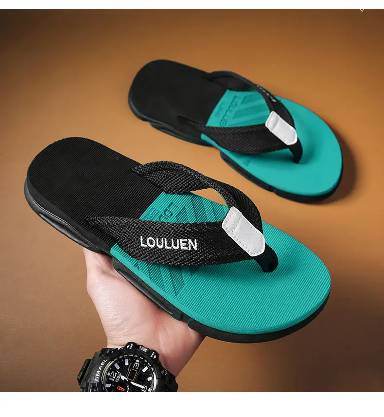 Cross-border plus size Flip-flops Men's Summer Outer Wear Non-slip Clip Sandals Men's Beach Trendy Internet Celebrated Casual Sandals — feature 23