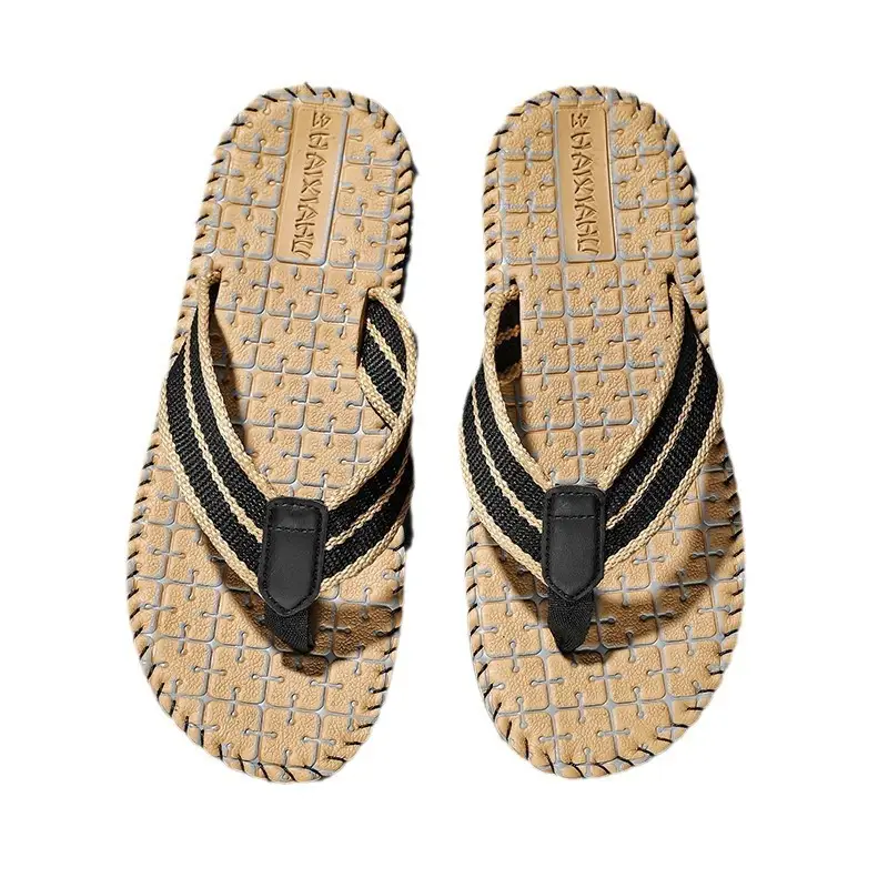 Daifa Woven Flip-Flops Men's Ins Trendy 2024 New Arrival Summer Wear-Resistant Beach Sandals and Slippers Non-Slip Flip-Flops - Image 7