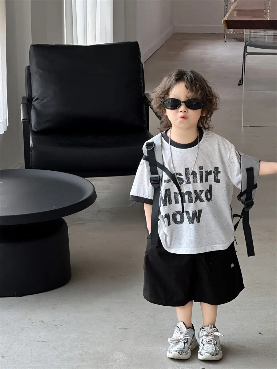 Boys Summer T-Shirt Kidsren 2025 Loose Thin Short Sleeve - Image 7
