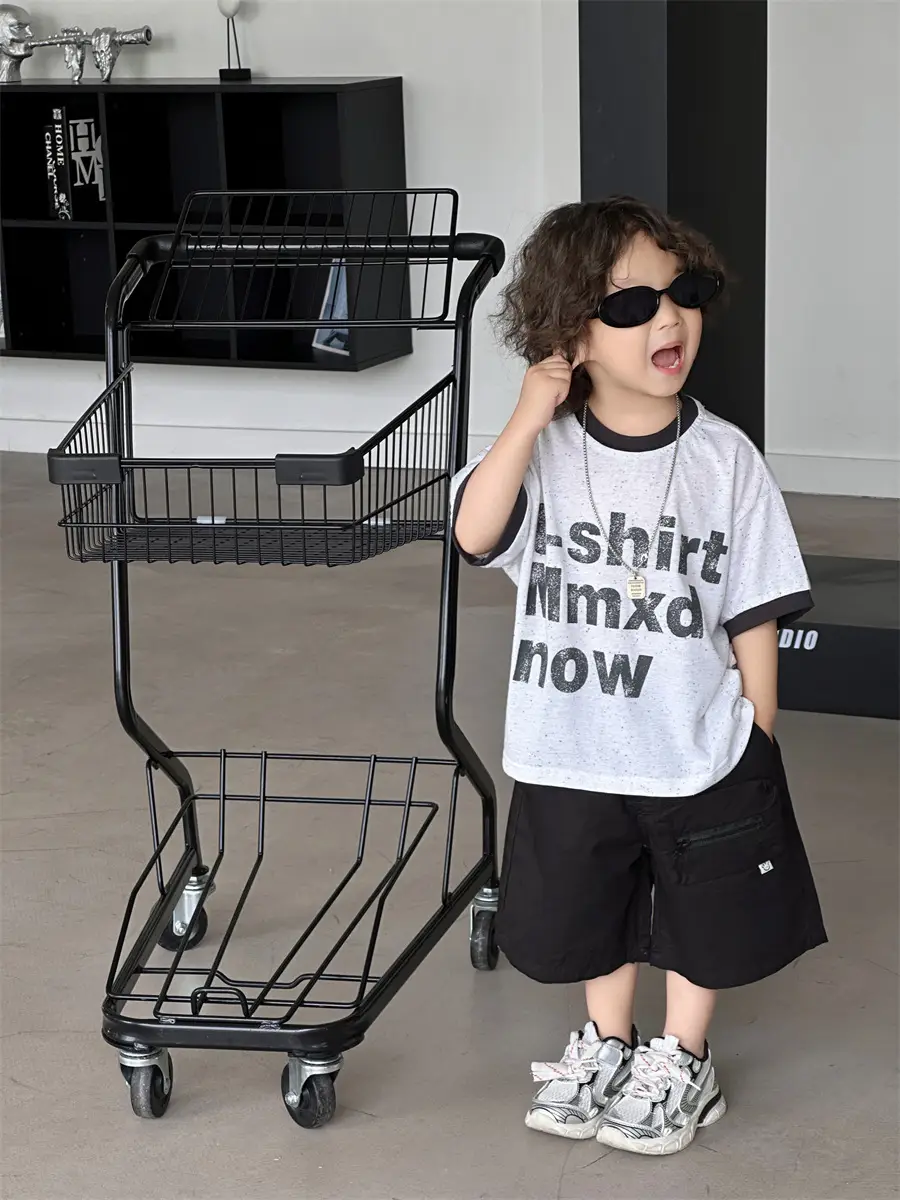 Boys Summer T-Shirt Kidsren 2025 Loose Thin Short Sleeve — feature 14