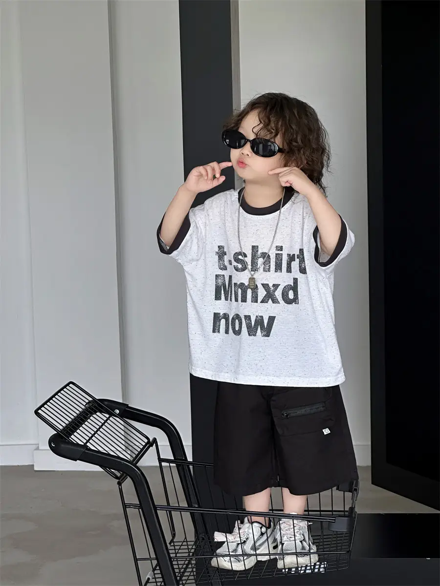 Boys Summer T-Shirt Kidsren 2025 Loose Thin Short Sleeve — feature 15