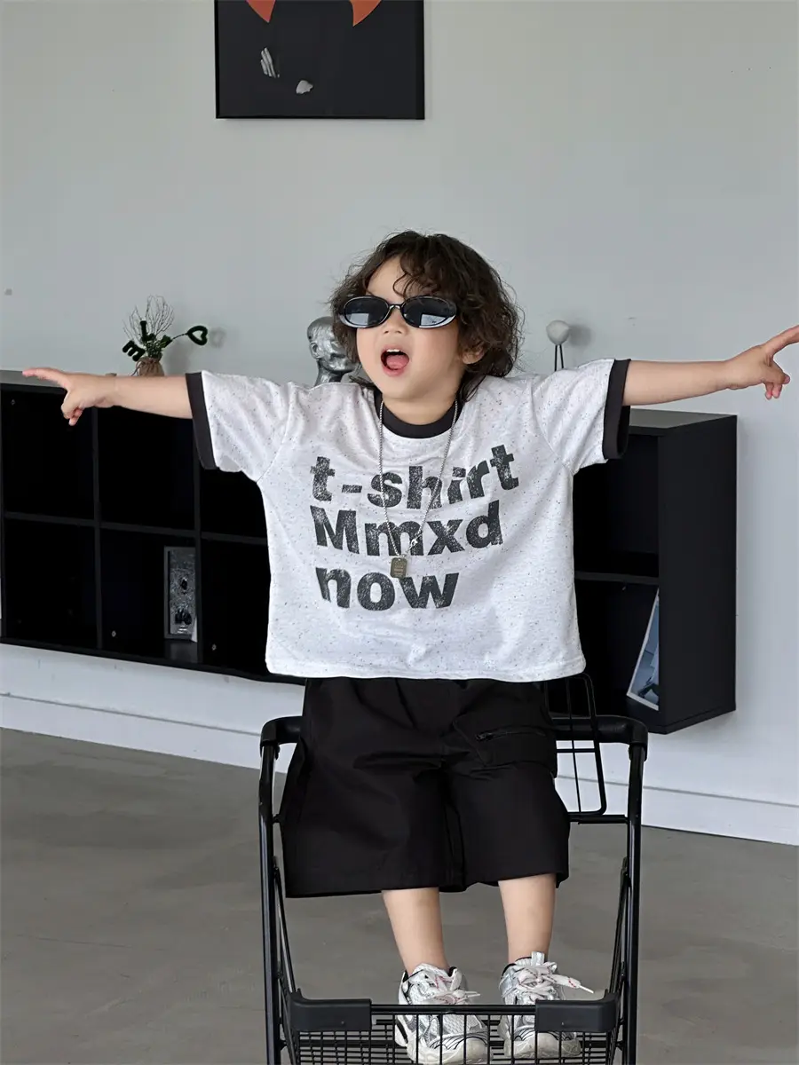 Boys Summer T-Shirt Kidsren 2025 Loose Thin Short Sleeve — feature 17