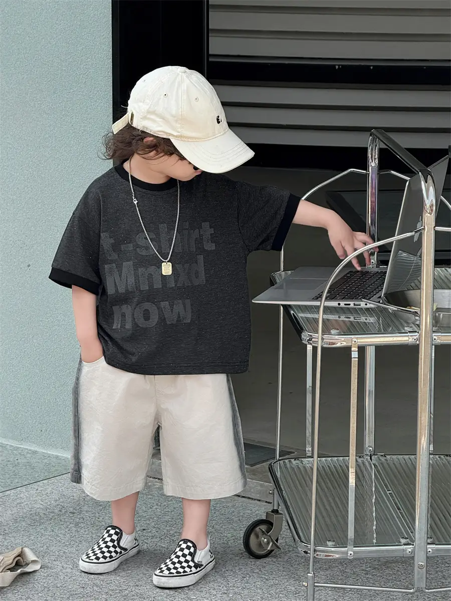 Boys Summer T-Shirt Kidsren 2025 Loose Thin Short Sleeve — feature 18