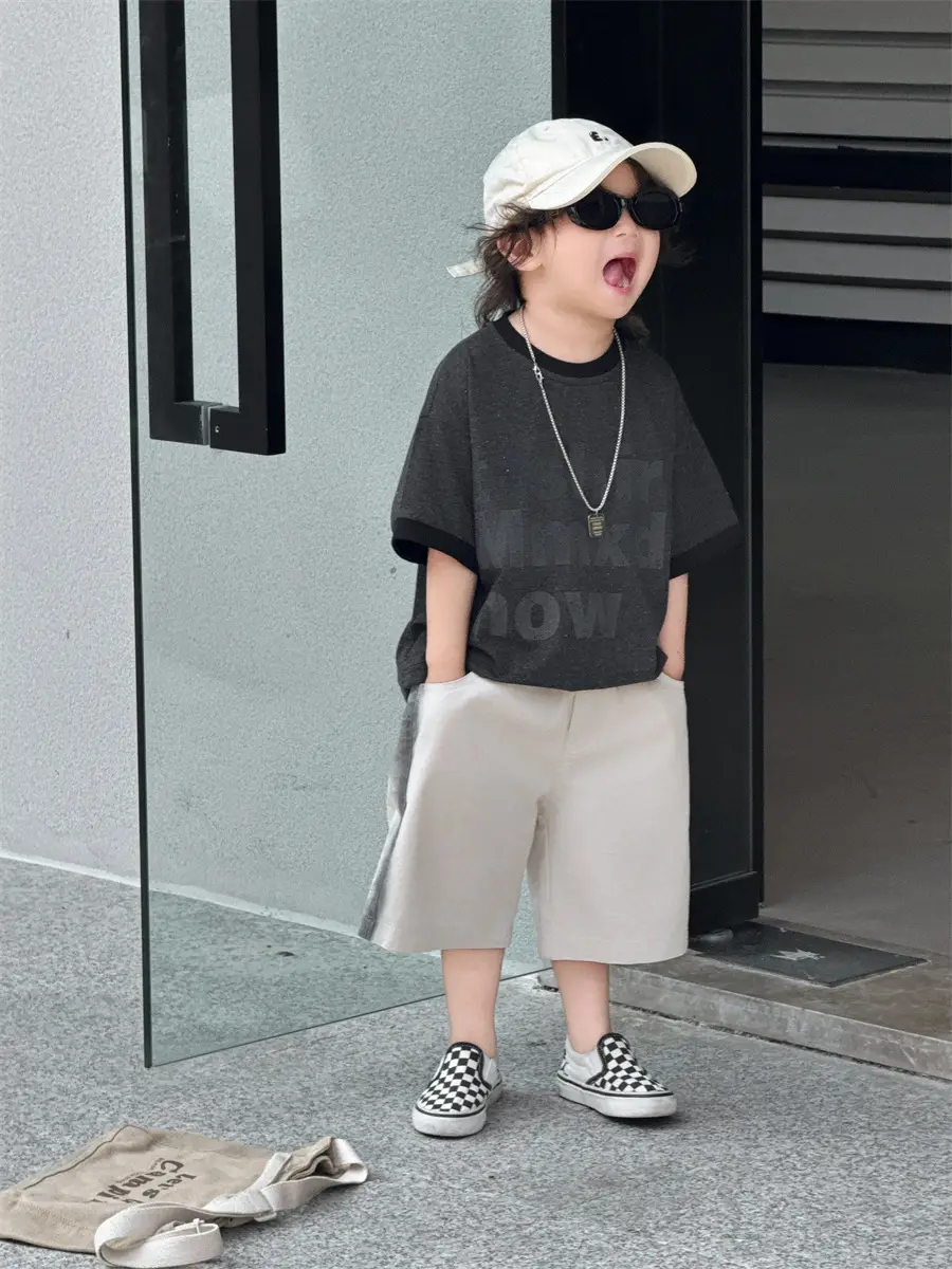 Boys Summer T-Shirt Kidsren 2025 Loose Thin Short Sleeve — feature 19