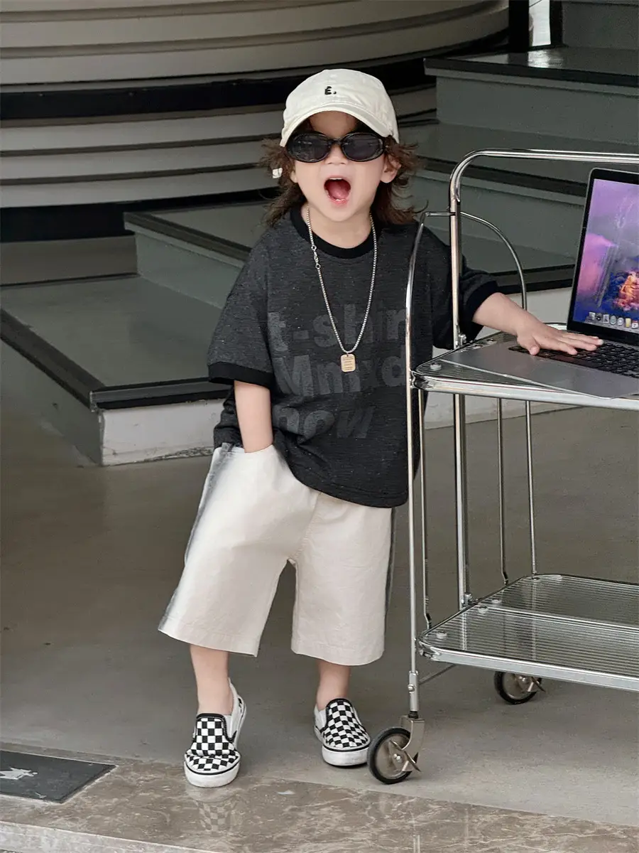 Boys Summer T-Shirt Kidsren 2025 Loose Thin Short Sleeve — feature 23