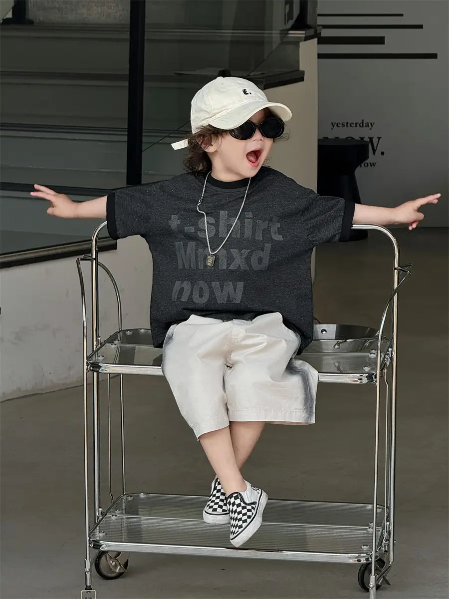 Boys Summer T-Shirt Kidsren 2025 Loose Thin Short Sleeve — feature 24