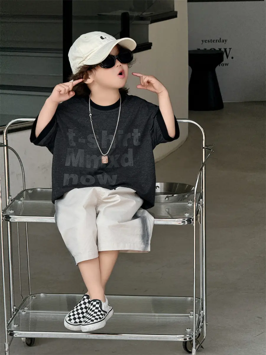 Boys Summer T-Shirt Kidsren 2025 Loose Thin Short Sleeve — feature 25