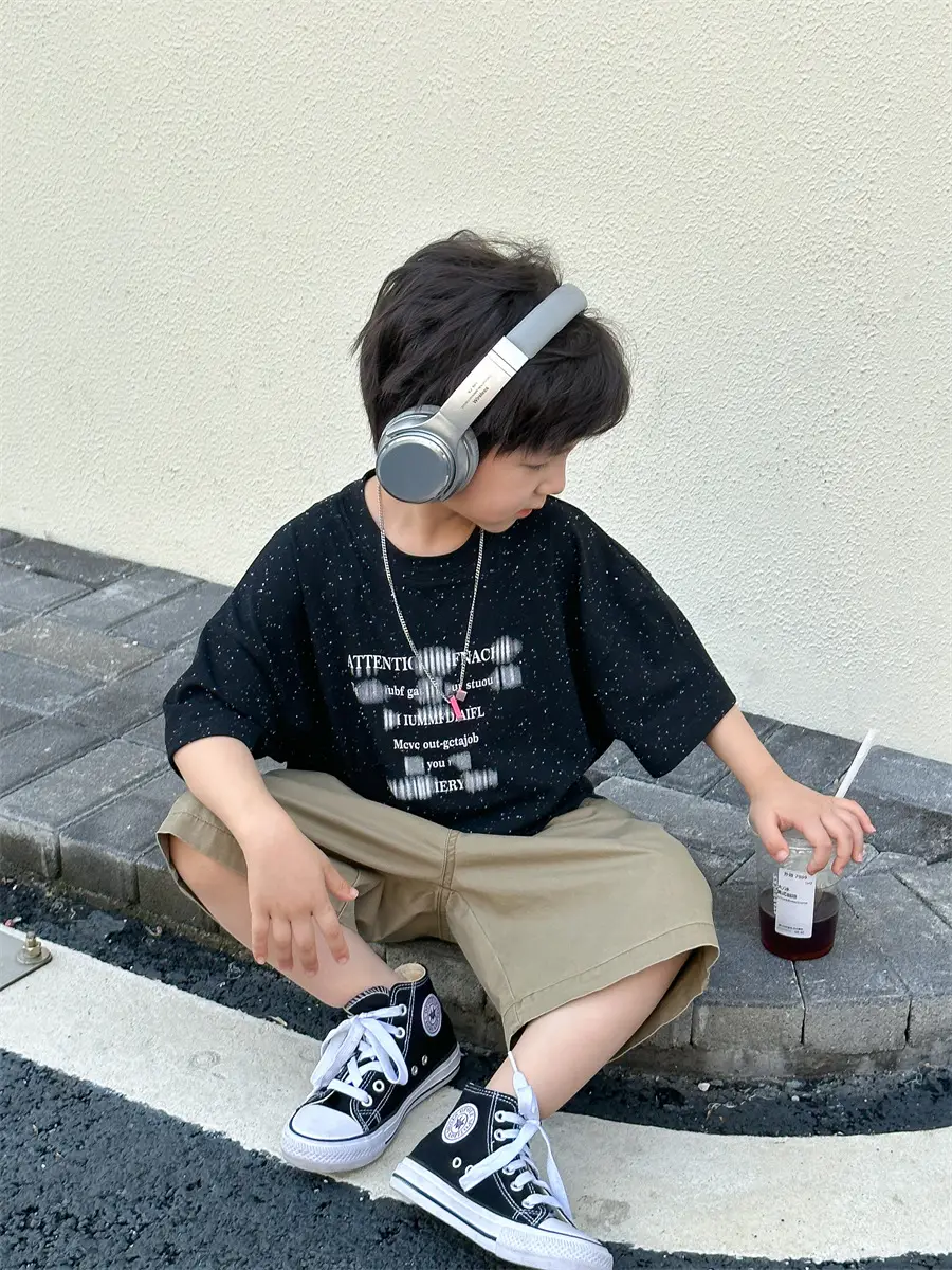 Boys T-shirt Korean Style 2025 Summer Wear — feature 28