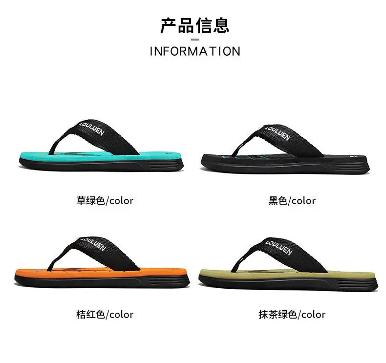 2024 Men's Distinctive Green Flip Flops with Non-Slip Soles — feature 3
