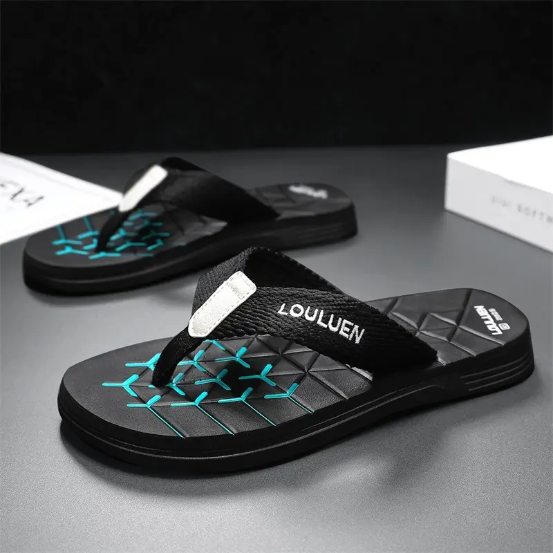 2024 Men's Distinctive Green Flip Flops with Non-Slip Soles - Image 3