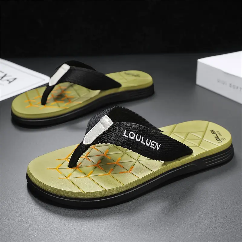 2024 Men's Distinctive Green Flip Flops with Non-Slip Soles - Image 4