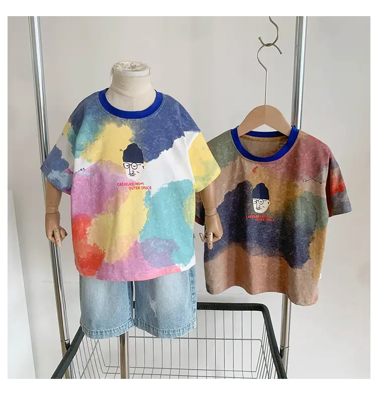 Kids Tie-Dye Printed T-Shirt Boys Summer Wear — feature 10